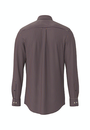 An image of the Fynch-Hatton Small Check Long Sleeve Shirt