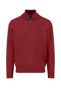 An image of the Fynch-Hatton Superfine Half Zip Sweater