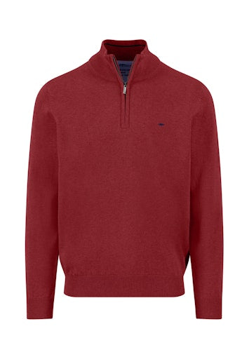 An image of the Fynch-Hatton Superfine Half Zip Sweater