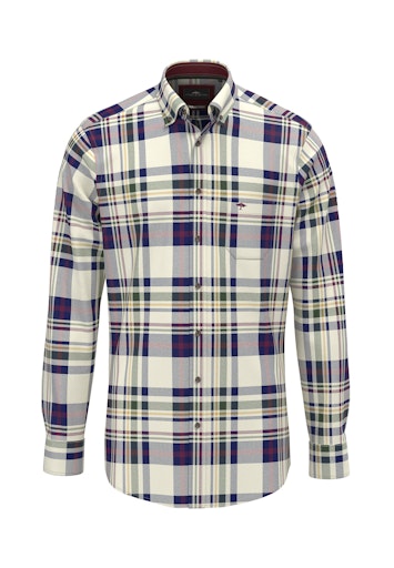An image of the Fynch-Hatton Colourful Check Shirt