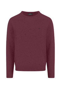 An image of the Fynch-Hatton Knitted O-Neck Donegal Sweater