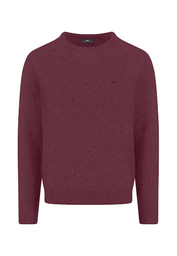 An image of the Fynch-Hatton Knitted O-Neck Donegal Sweater
