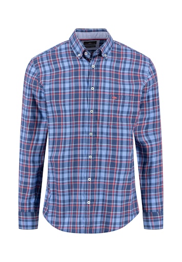 An image of the Fynch-Hatton Twill Check Shirt
