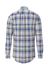 An image of the Fynch-Hatton Washed Oxford Check Shirt