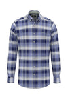 An image of the Fynch-Hatton Washed Oxford Check Shirt