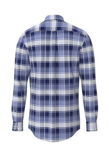 An image of the Fynch-Hatton Washed Oxford Check Shirt
