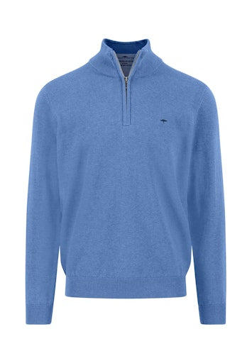 An image of the Fynch-Hatton Superfine Half Zip Sweater
