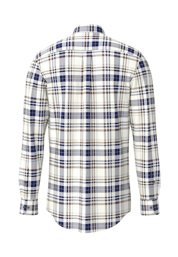 An image of the Fynch-Hatton Herringbone Check Shirt