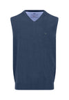 An image of the Fynch-Hatton Superfine V-Neck Cotton Knit Vest