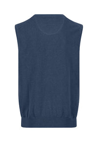 An image of the Fynch-Hatton Superfine V-Neck Cotton Knit Vest