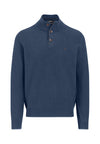 An image of the Fynch-Hatton Knitted Structure Buttoned Sweater