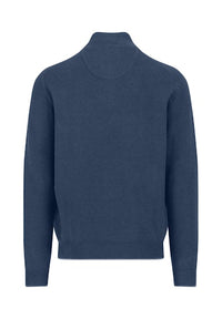 An image of the Fynch-Hatton Knitted Structure Buttoned Sweater