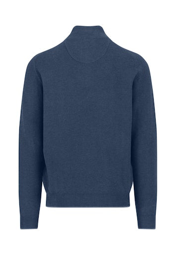 An image of the Fynch-Hatton Knitted Structure Buttoned Sweater