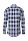 An image of the Fynch-Hatton Blue Flannel Check Shirt
