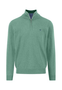 An image of the Fynch-Hatton Superfine Half Zip Sweater