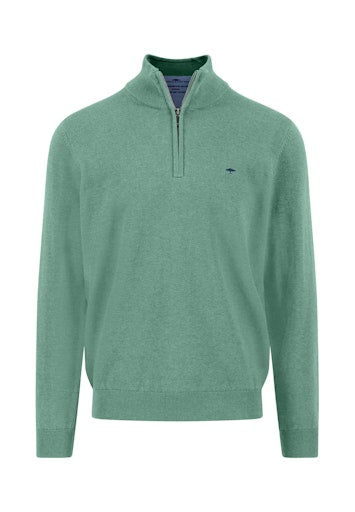 An image of the Fynch-Hatton Superfine Half Zip Sweater
