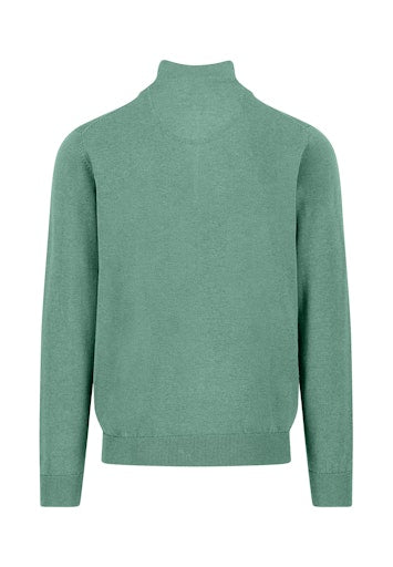 An image of the Fynch-Hatton Superfine Half Zip Sweater