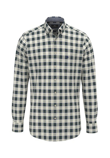 An image of the Fynch-Hatton Green Check Shirt