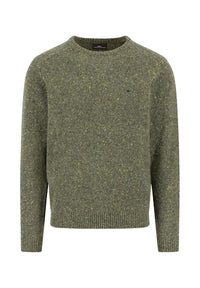 An image of the Fynch-Hatton Knitted O-Neck Donegal Sweater