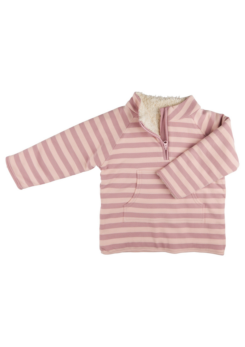 An image of the Pigeon Fleece-Lined Top (Breton Stripe)