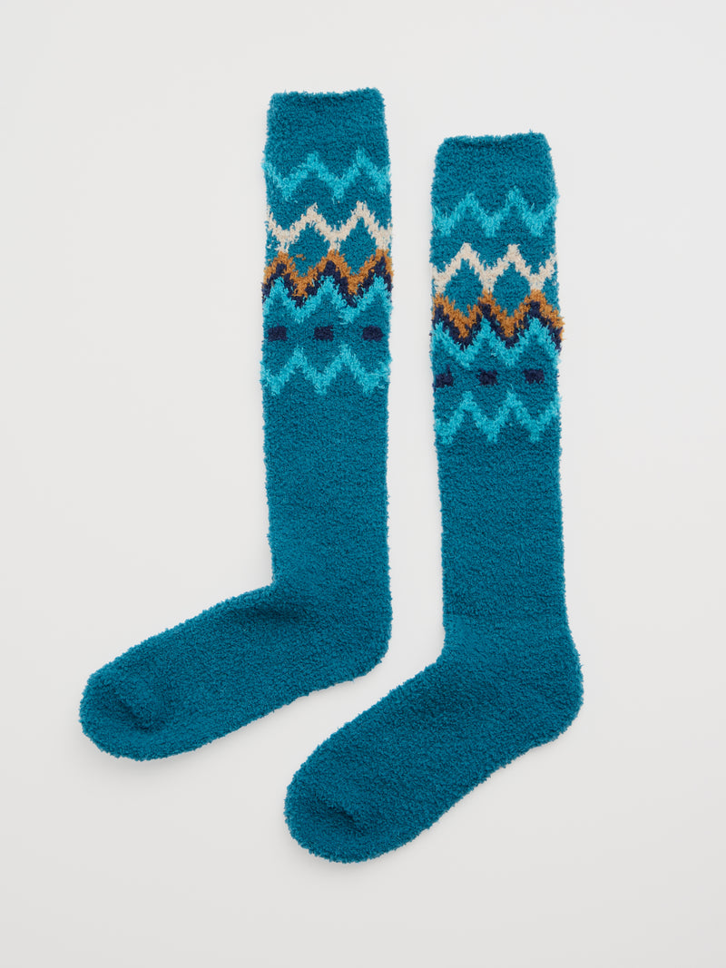 An image of the Seasalt Fluffies Socks Long Profile Aran Galley