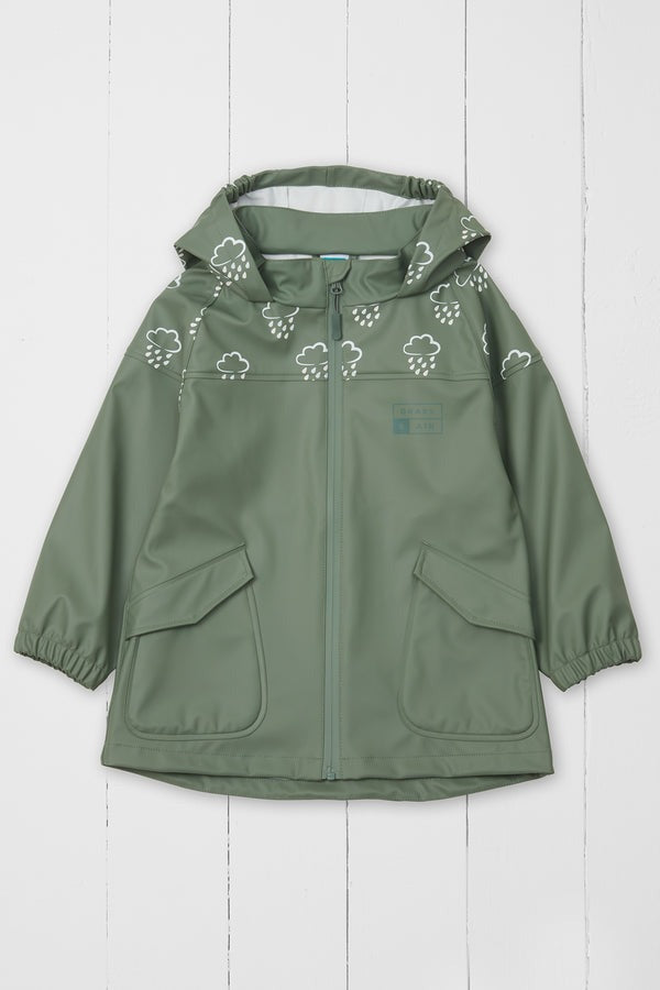 An image of the Grass & Air Colour Revealing Rain Jacket