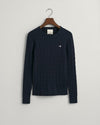 An image of the Gant Stretch Cotton Cable Crew Neck