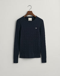 An image of the Gant Stretch Cotton Cable Crew Neck