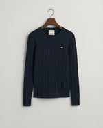 An image of the Gant Stretch Cotton Cable Crew Neck