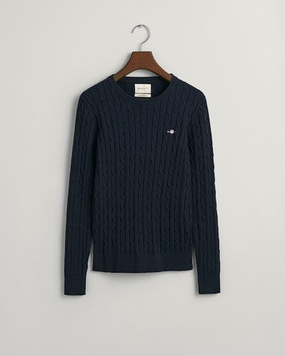 An image of the Gant Stretch Cotton Cable Crew Neck
