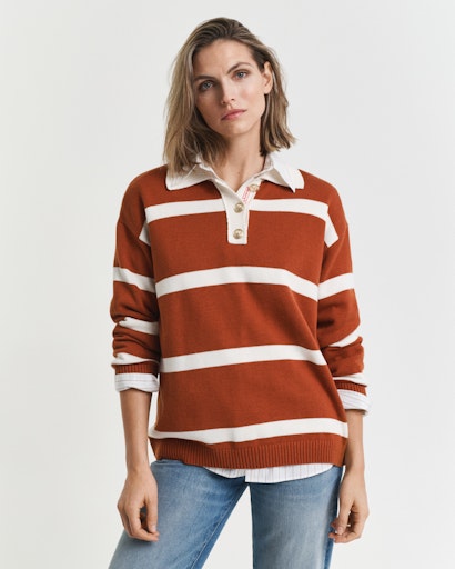 An image of the Gant Striped Knit Rugger