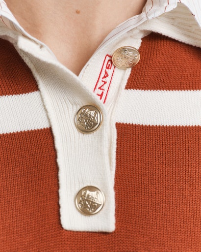 An image of the Gant Striped Knit Rugger