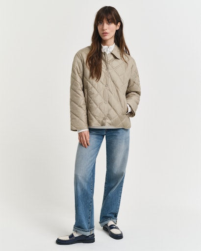 An image of the Gant Quilted Jacket With Collar