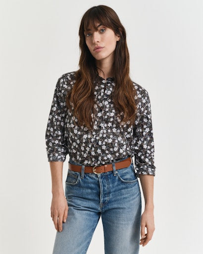 An image of the Gant Regular Fit Floral Print Cotton Voile Shirt