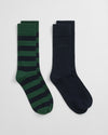 An image of the Gant Barstripe And Solid Socks 2-Pack