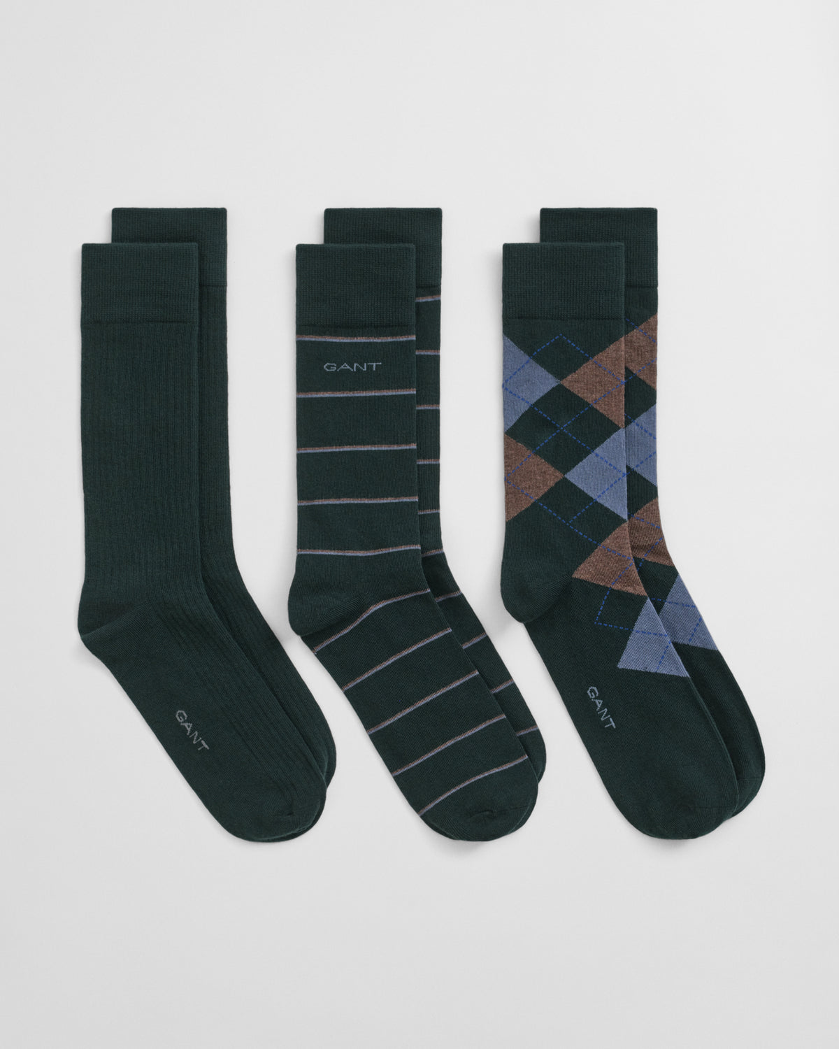 An image of the Gant Argyle And Stripe Socks 3-Pack