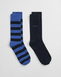 An image of the Gant Barstripe And Solid Socks 2-Pack