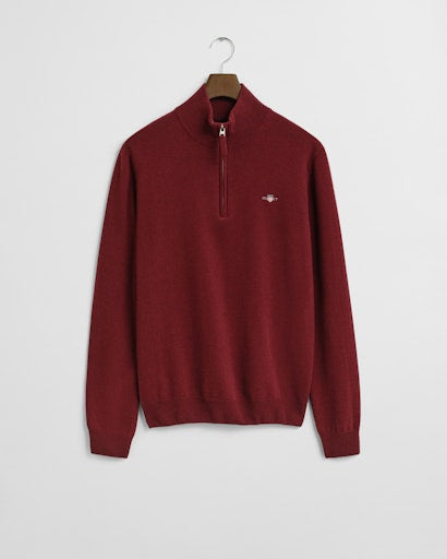 An image of the Gant Superfine Lambswool Half Zip Sweater