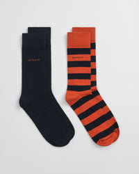 An image of the Gant Barstripe And Solid Socks 2-Pack
