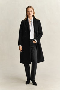 Tailored Wool Cashmere Blend Coat