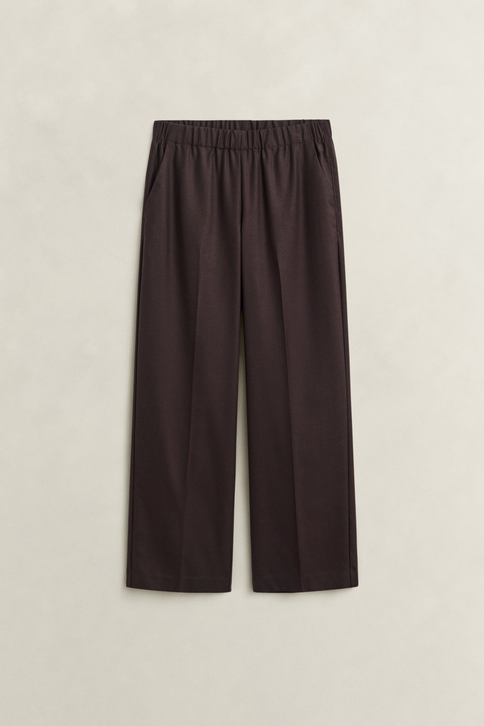Wool Blend Pull On Pants