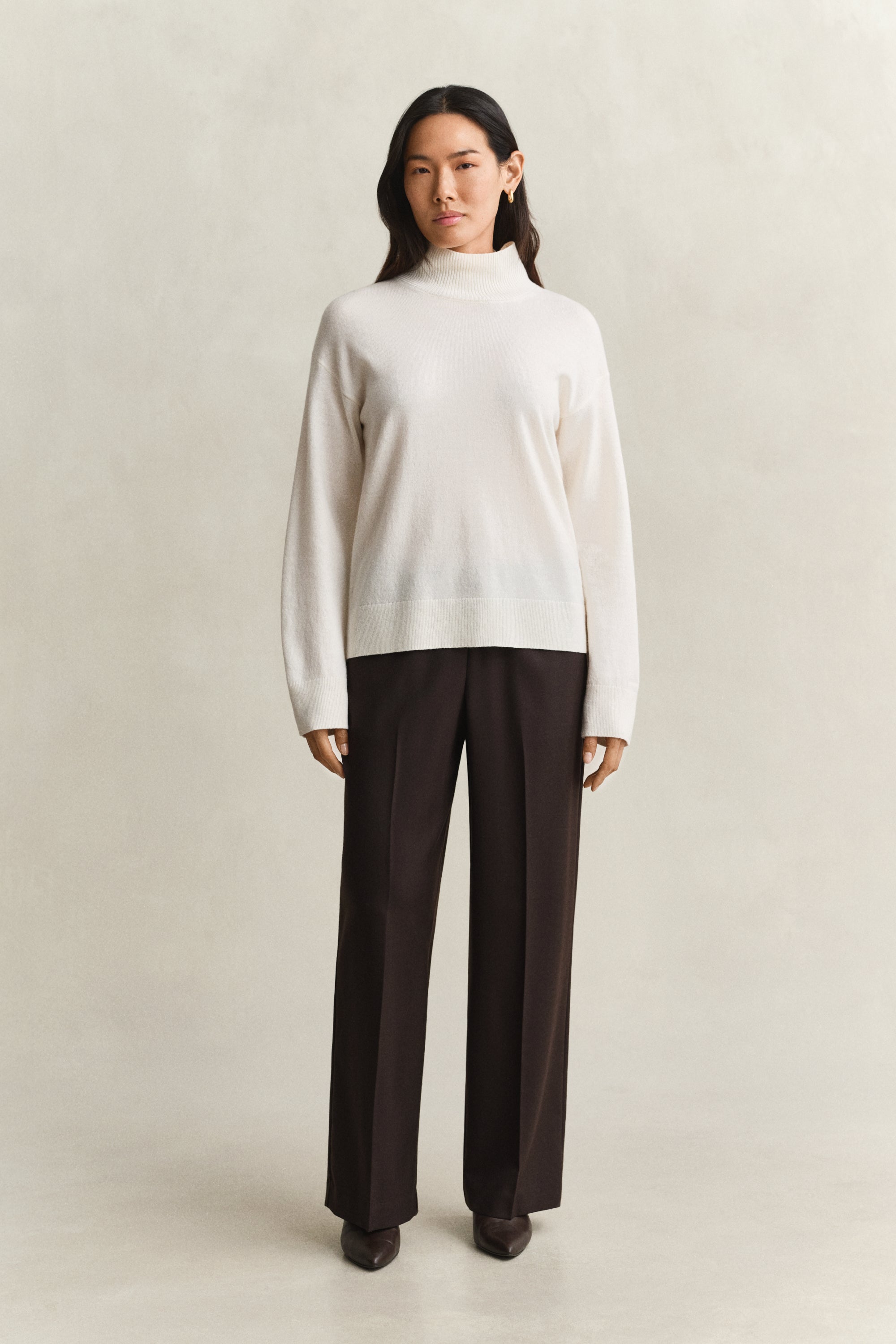 Wool Blend Pull On Pants