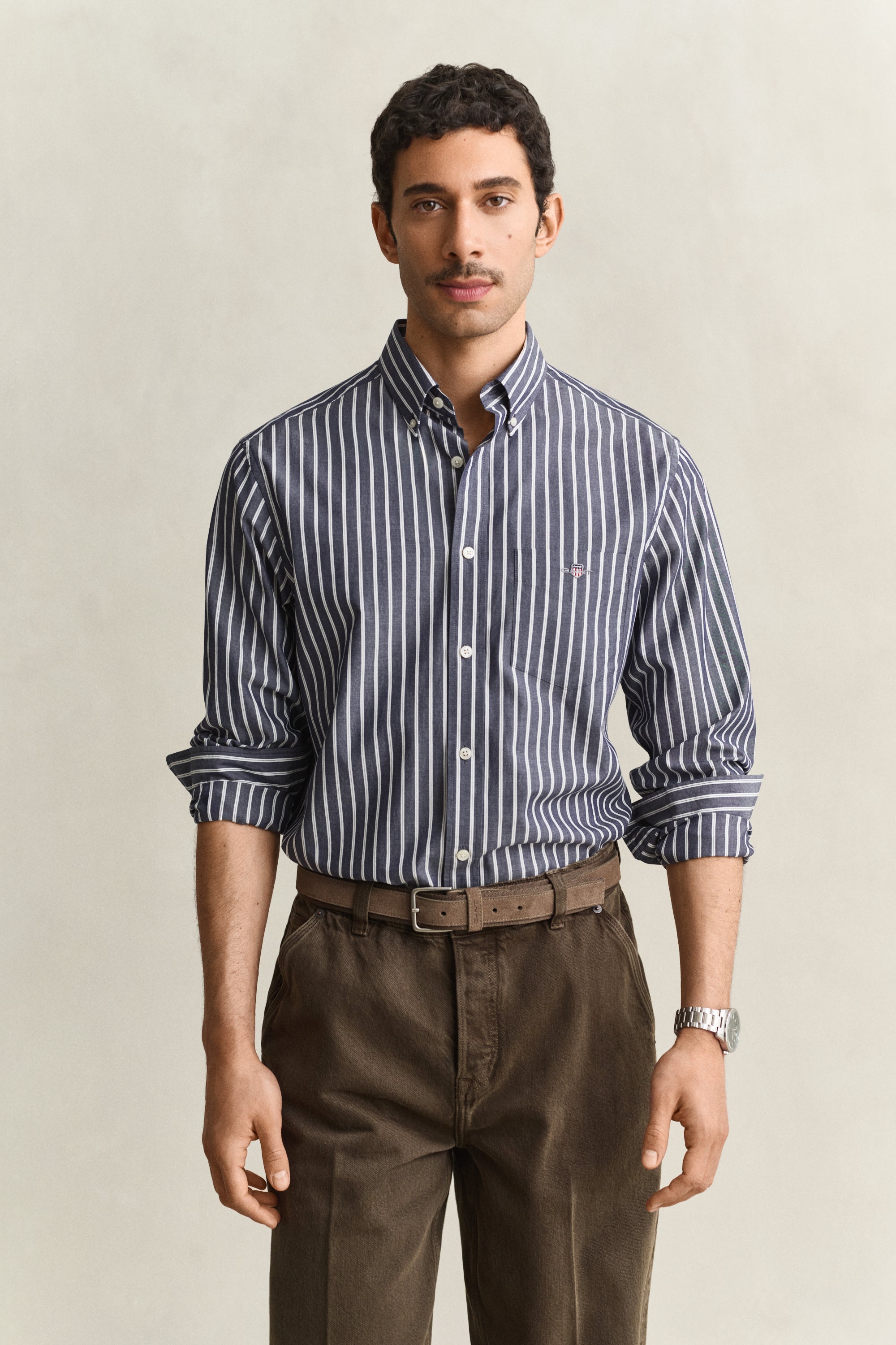 Reg Poplin Stripe Shirt