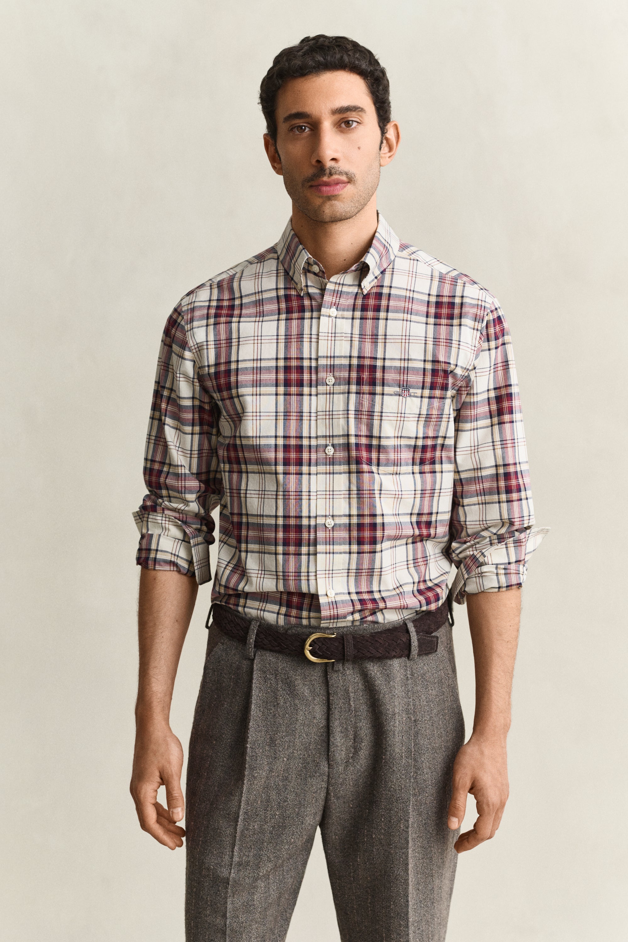 Reg Poplin Check Shirt