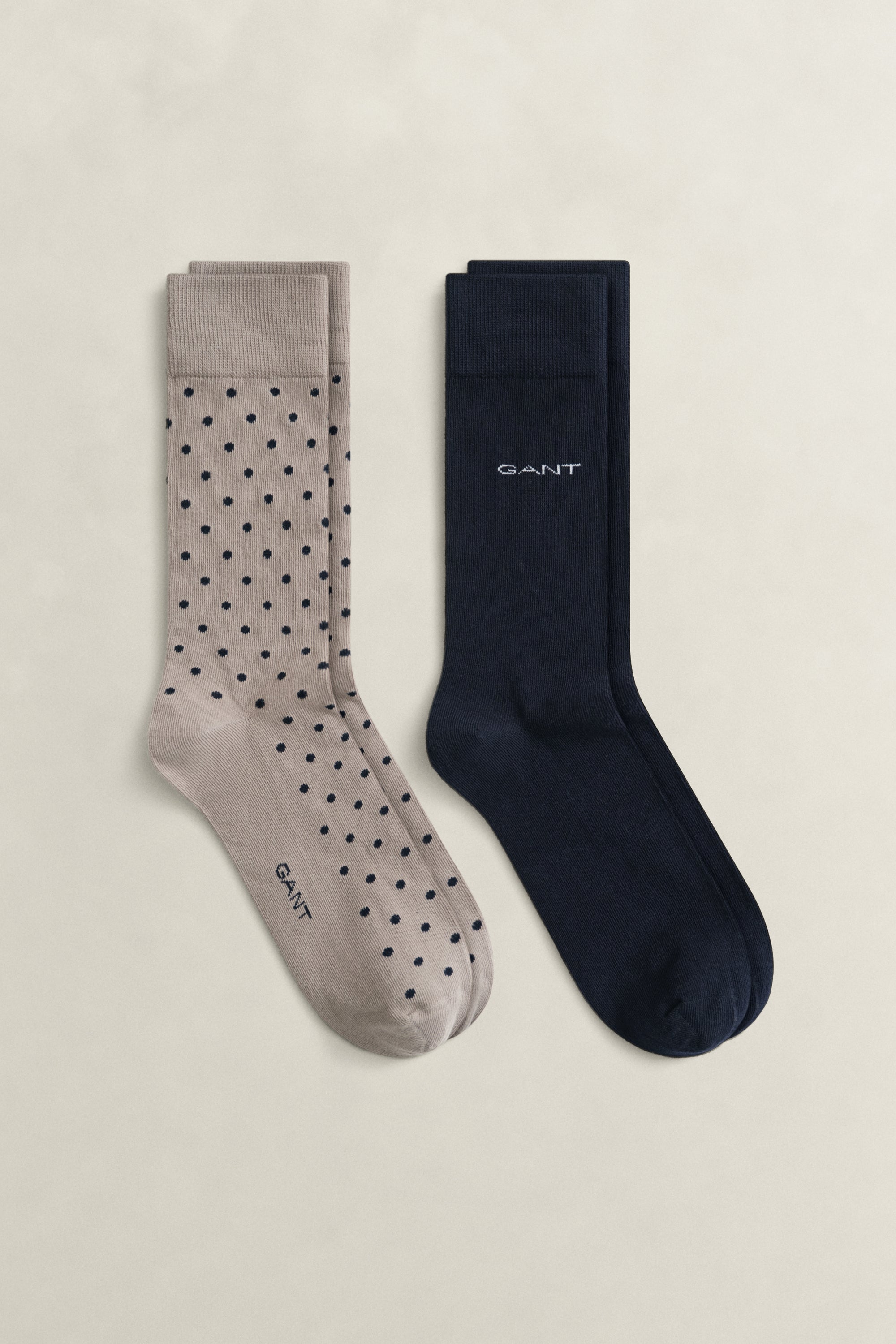 Dot And Solid Socks 2-Pack