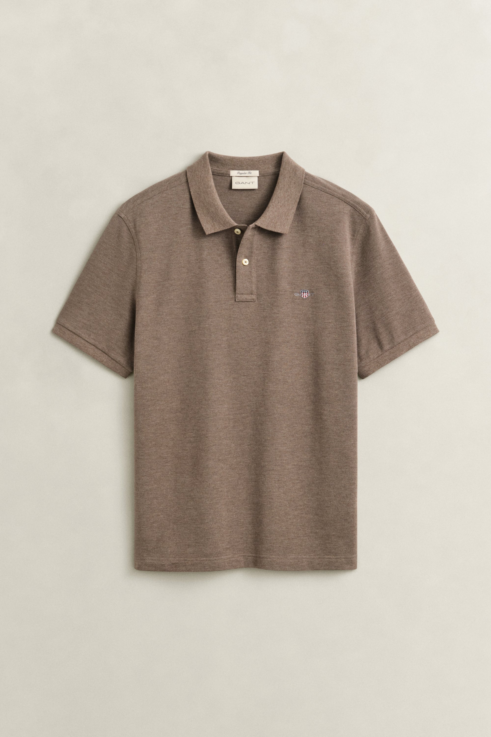 Regular Shield Short Sleeve Pique Polo Shirt