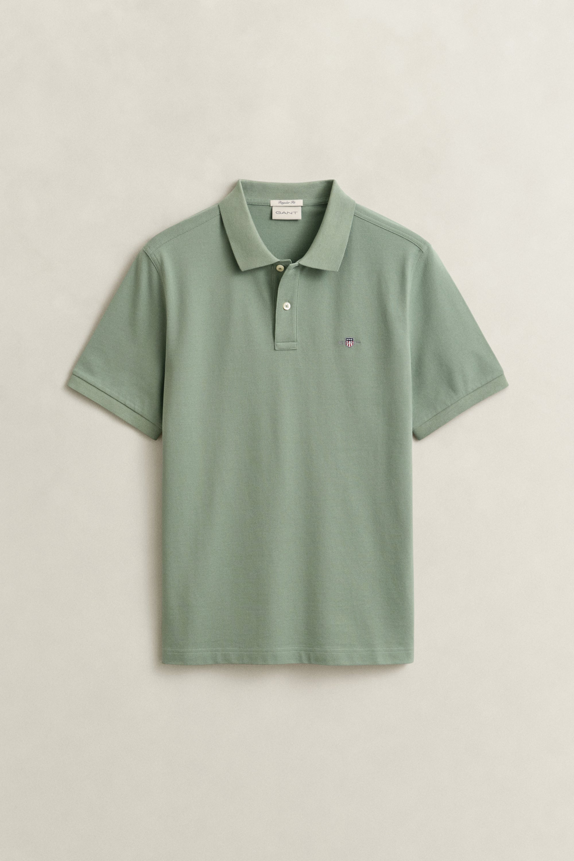 Regular Shield Short Sleeve Pique Polo Shirt