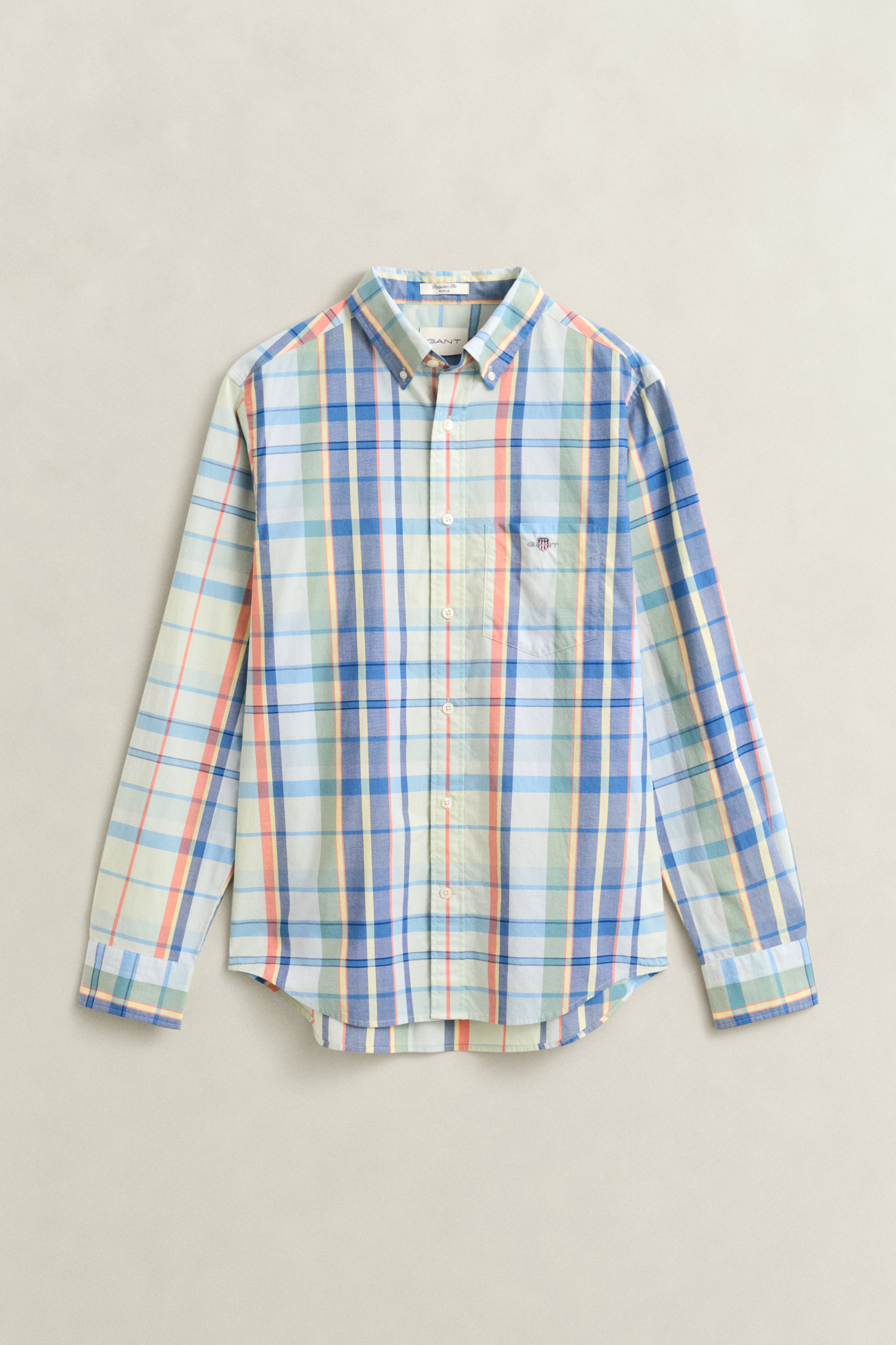 Regular Poplin Multicheck Shirt