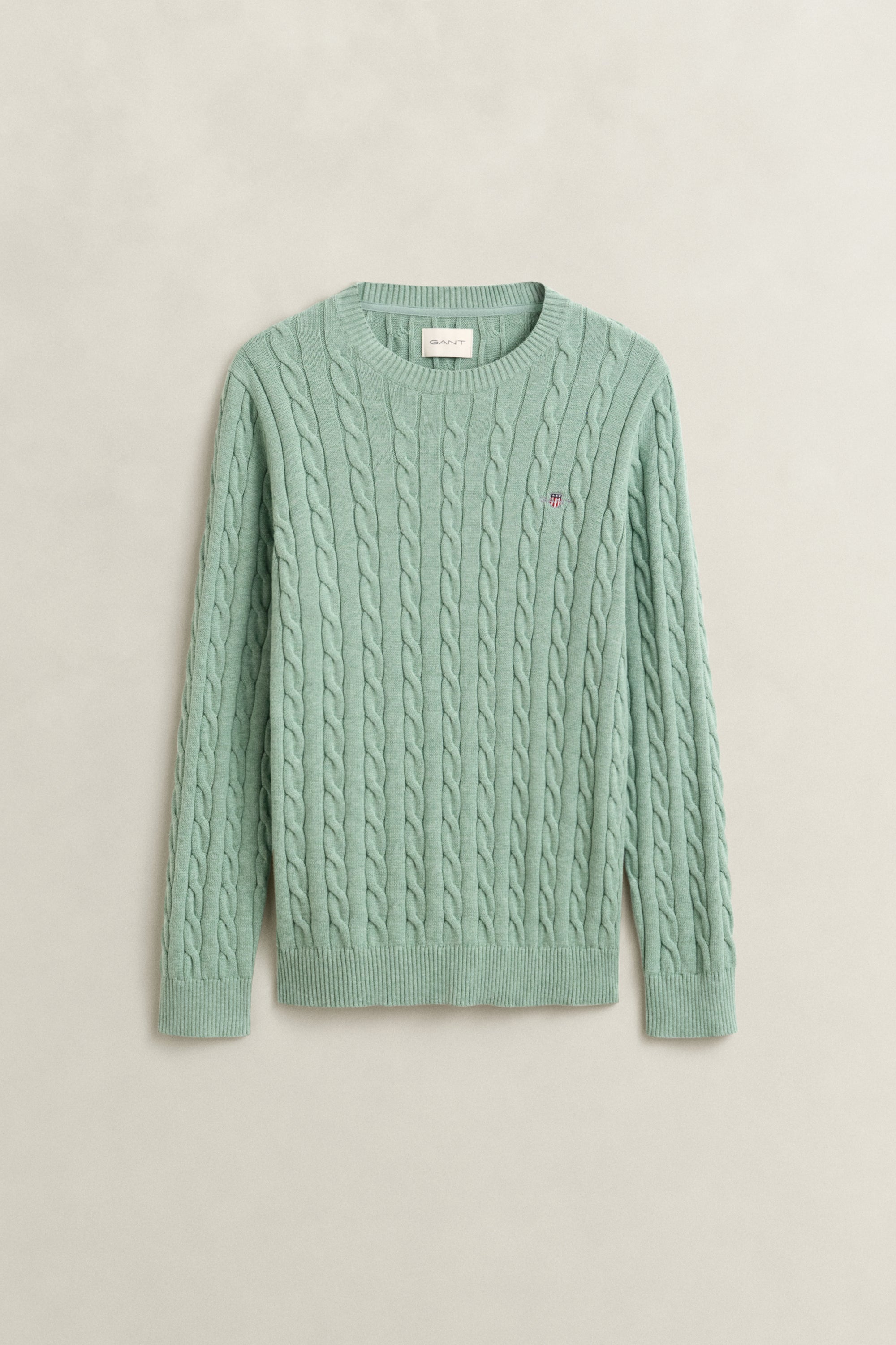 Cotton Cable Crew Neck Sweater