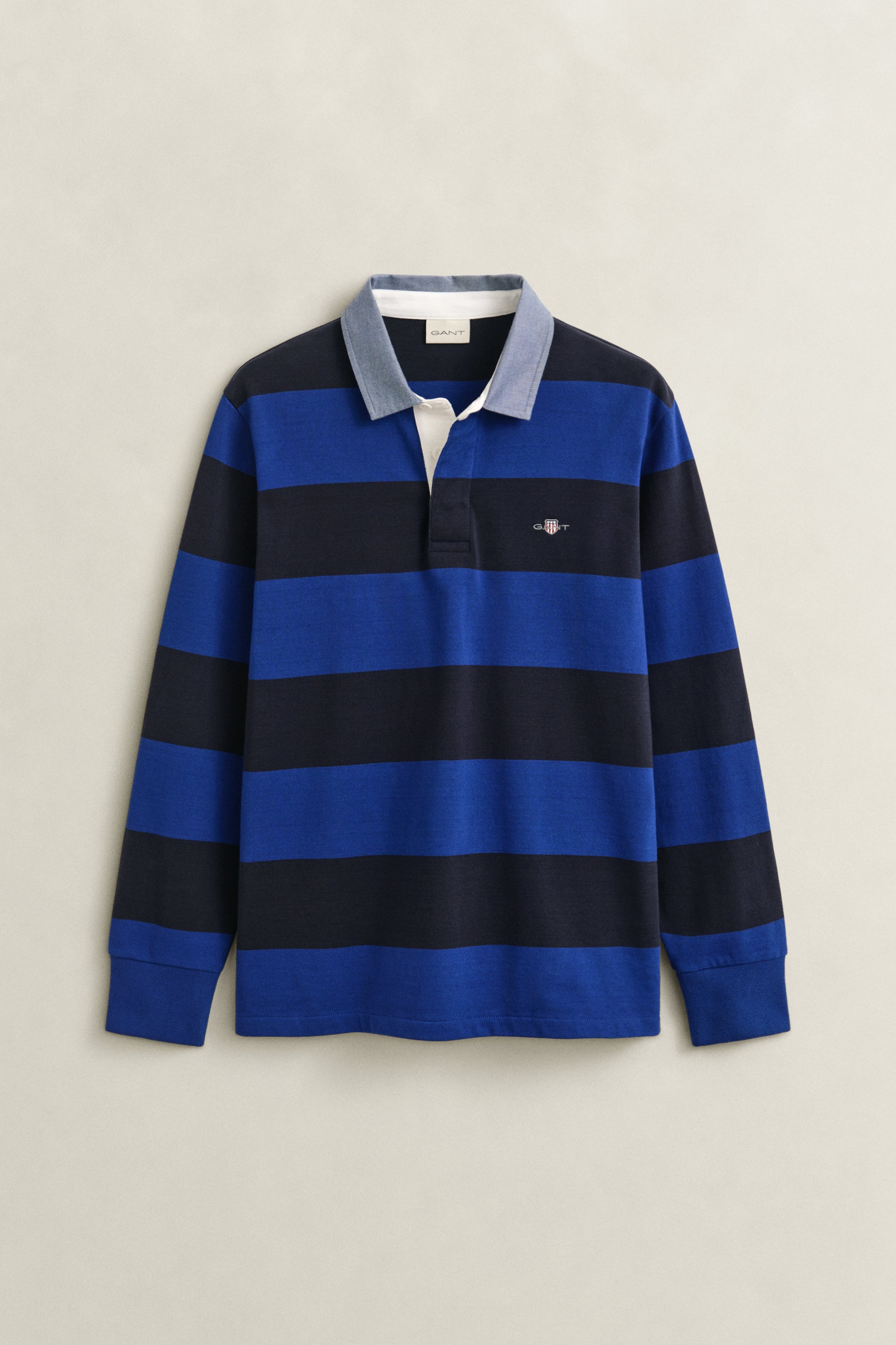 Regular Chambray Stripe Heavy Rugger Sweatshirt